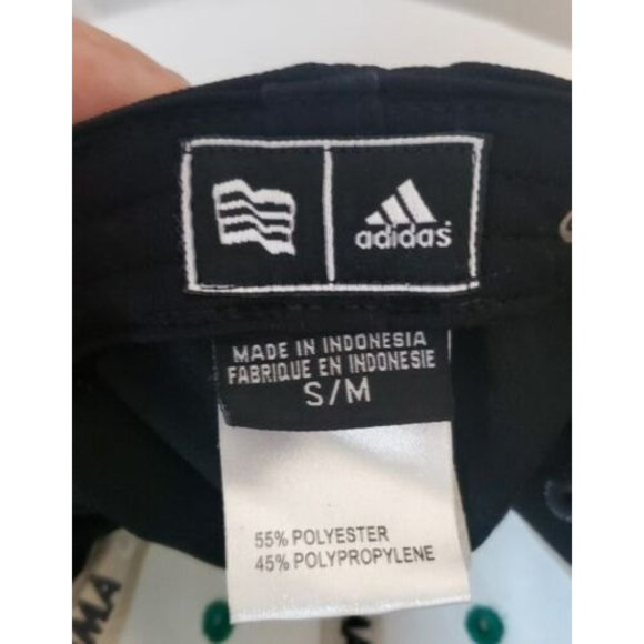 Adidas Original Unisex Black Green Golf Cap Hat Flex Clima-Cool Fit S-M EUC - Picture 4 of 6